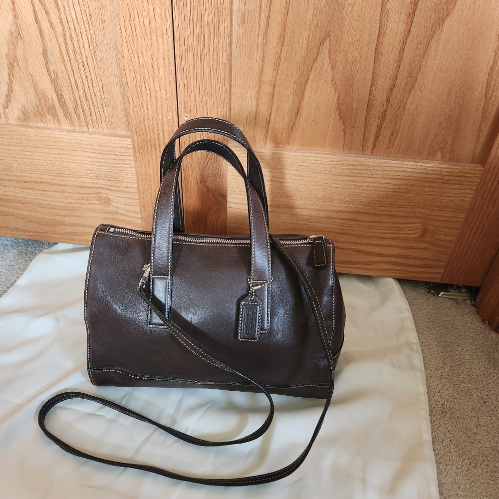 Coach 7791 Classic Brown Leather Doctor Satchel Hand Carry Bag